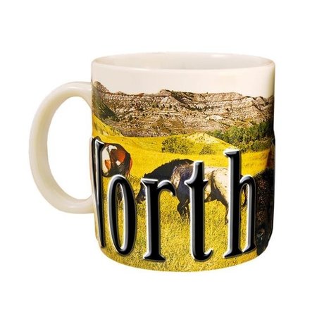 AMERICAWARE Americaware SMNDK01 North Dakota 18 oz Full Color Relief Mug SMNDK01